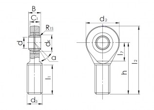 Подшипник Шарнирные головки с внешней резьбой Подшипник SA 25 T/K (POS 25) по выгодным ценам Междуреченск