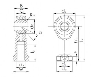 Подшипник Шарнирные головки с внутренней резьбой Подшипник SIL 05 T/K (PHS 5 L) по выгодным ценам Междуреченск